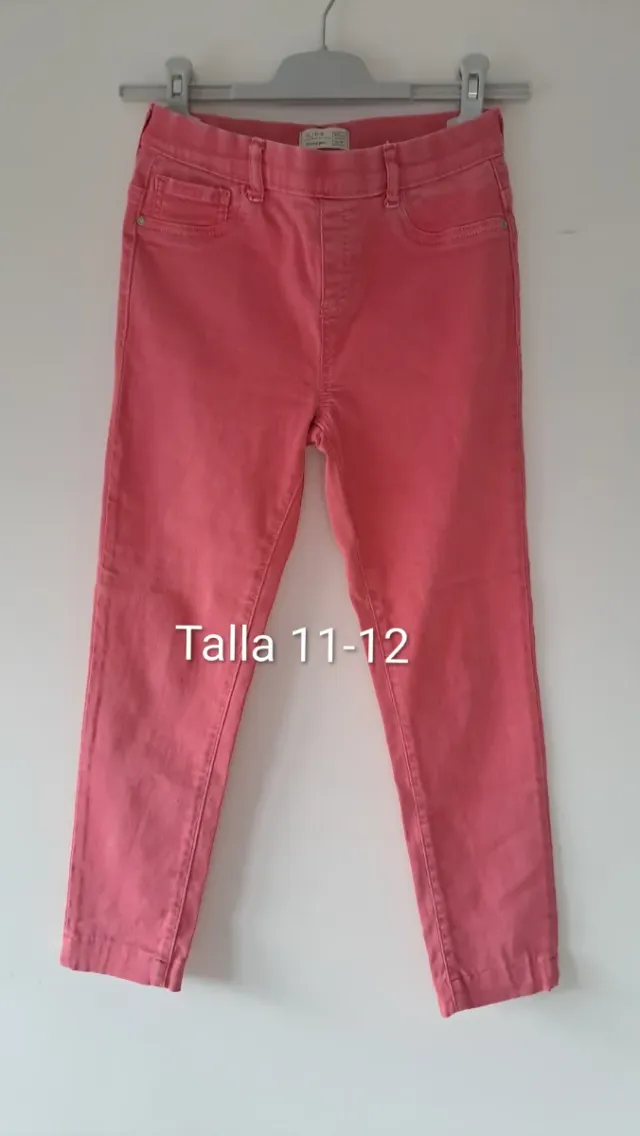 Pantalón vaquero niña coral talla 11-12