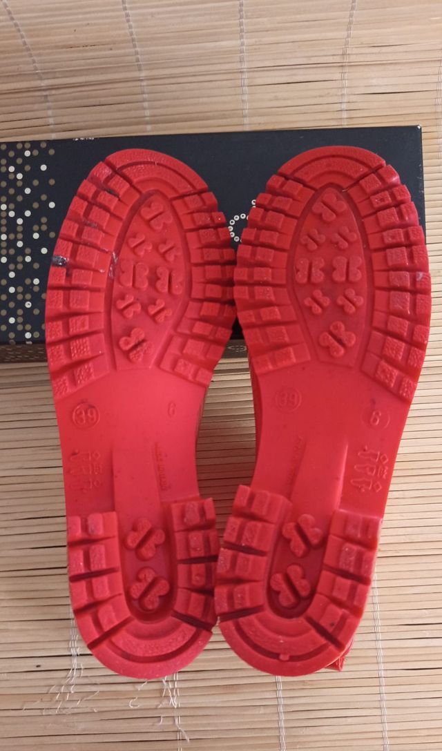 Botas de agua rojas talla 39
