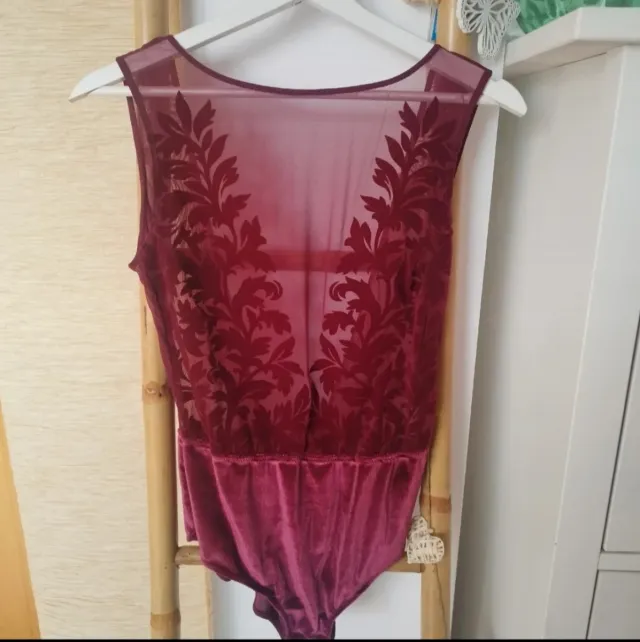 Body Oysho Transparente Terciopelo Talla S