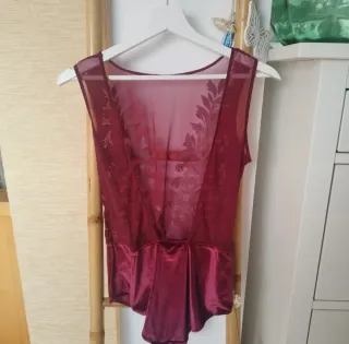 Body Oysho Transparente Terciopelo Talla S