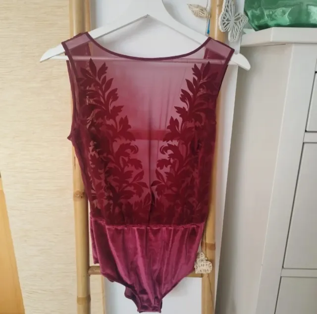 Body Oysho Transparente Terciopelo Talla S