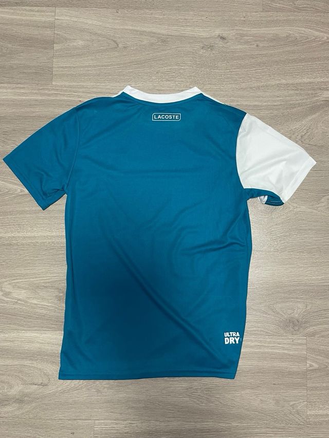 Camiseta Lacoste Sport blanca y verde