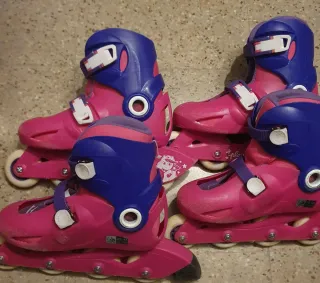 Patines en línea rosas y azules para niñ@s