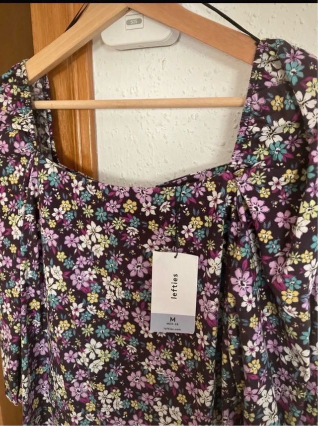 Vestido flores Lefties talla M