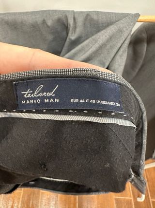 Traje Chaqueta y Pantalón Mango Gris