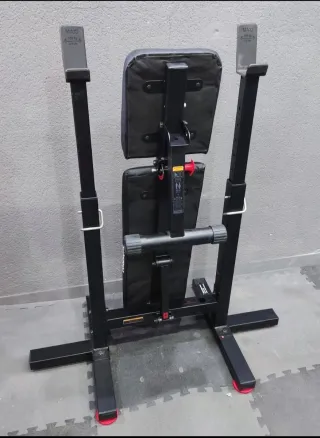 BANCO DOMYOS PLEGABLE + BARRA + PESAS