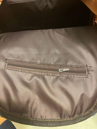 Zainetto in pelle marrone patchwork