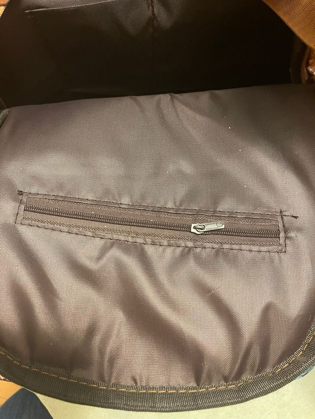 Zainetto in pelle marrone patchwork