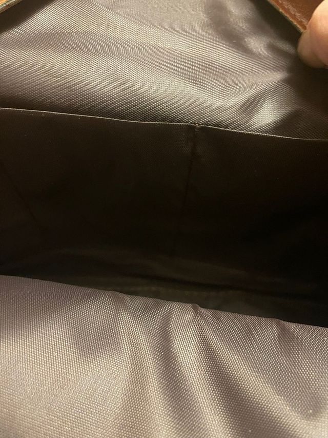 Zainetto in pelle marrone patchwork