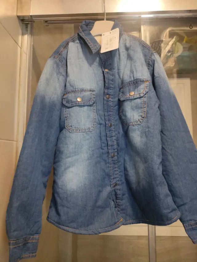 Camisa niño forrada borrego T.10