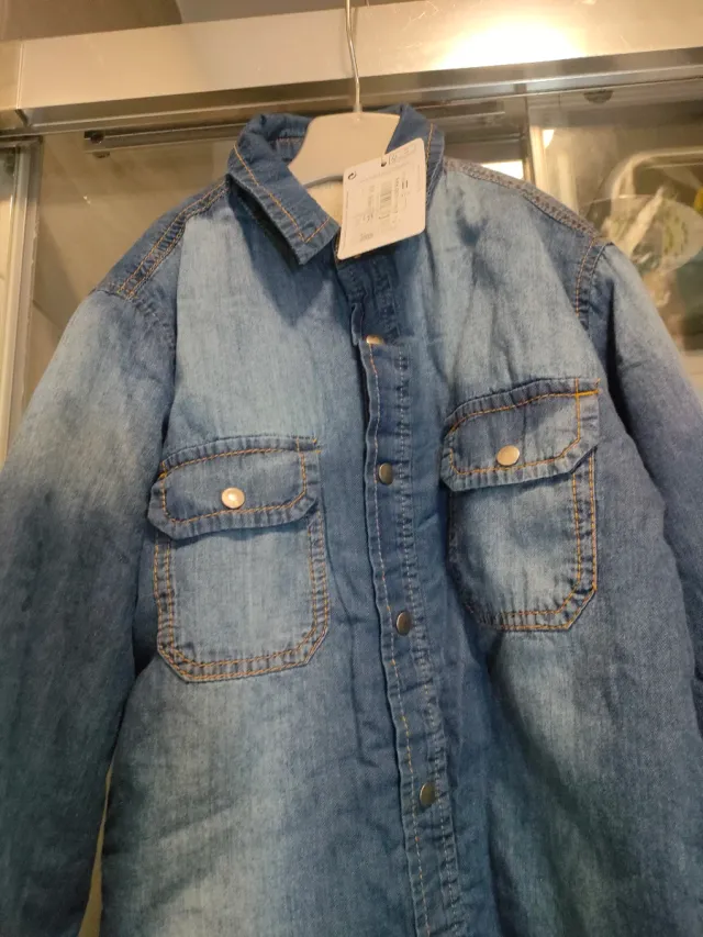 Camisa niño forrada borrego T.10