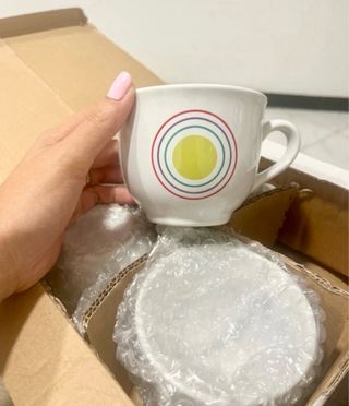 Set 4 tazze ceramica per the o latte