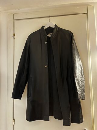 Giacca pelle vintage nera