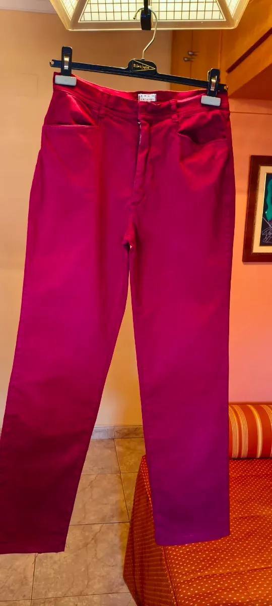 Pantalón loneta granate