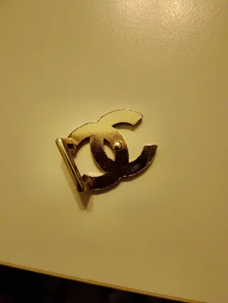 Fibbia tipo Chanel Doppia C Arancione