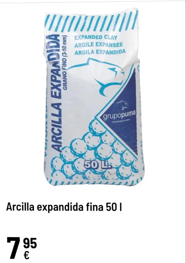 Arcilla expandida fina 50 L