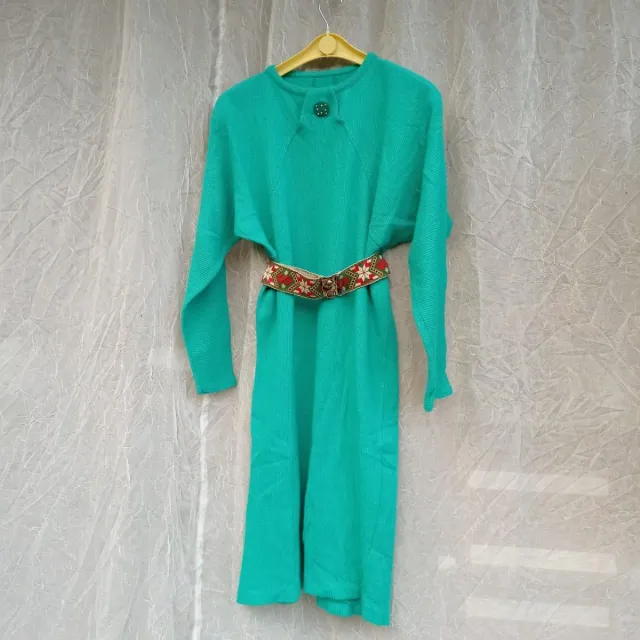 Vestito Lana Verde Anni 80