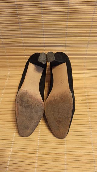 Zapatos de ante negro talla 38