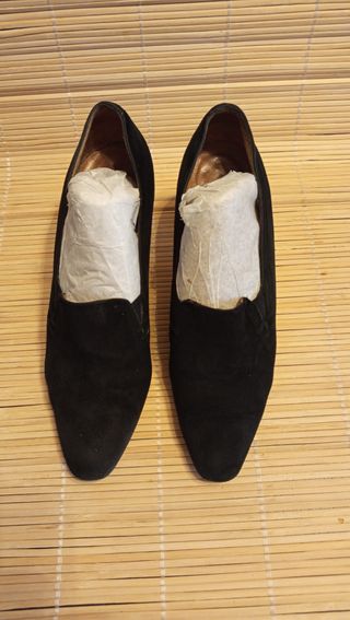 Zapatos de ante negro talla 38