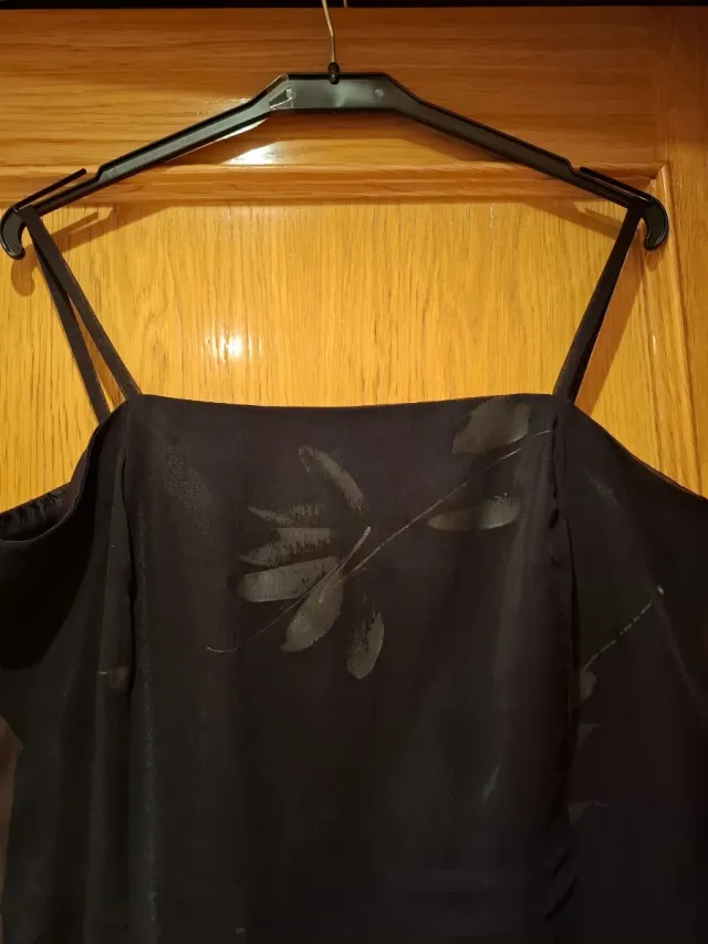 Vestido fiesta negro brillo talla 48