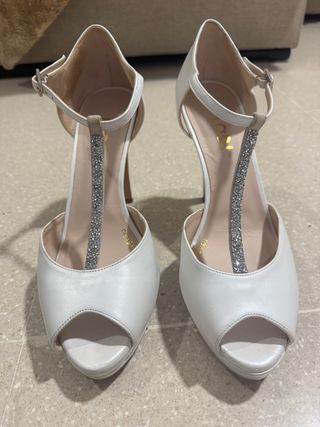 Tacones Novia Blancos con Brillantes