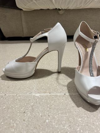 Tacones Novia Blancos con Brillantes