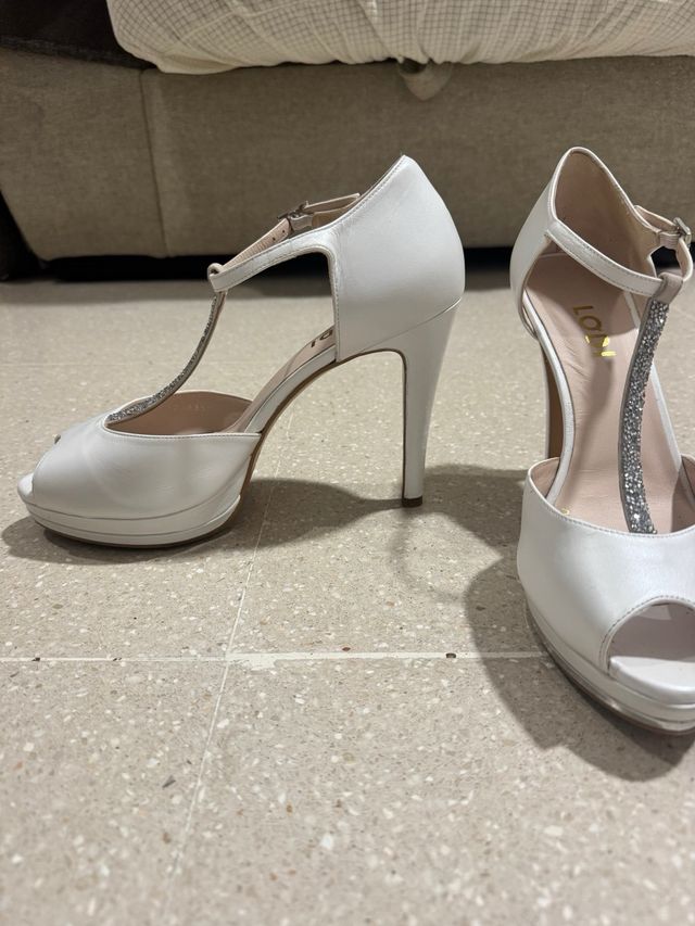 Tacones Novia Blancos con Brillantes