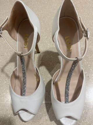 Tacones Novia Blancos con Brillantes