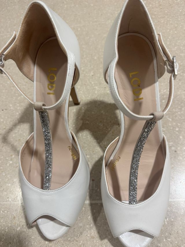 Tacones Novia Blancos con Brillantes