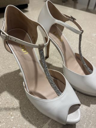 Tacones Novia Blancos con Brillantes