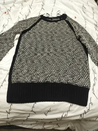 Jersey mujer estampado blanco y negro