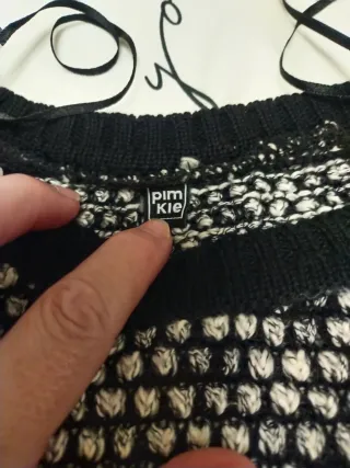 Jersey mujer estampado blanco y negro