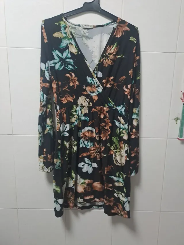 Vestido floral manga larga Inside Talla S