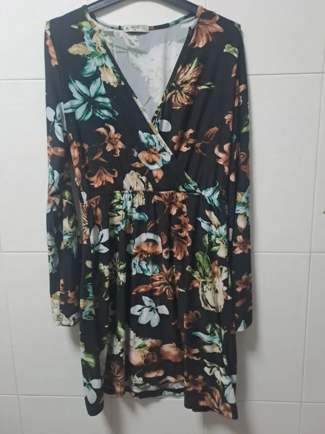 Vestido floral manga larga Inside Talla S