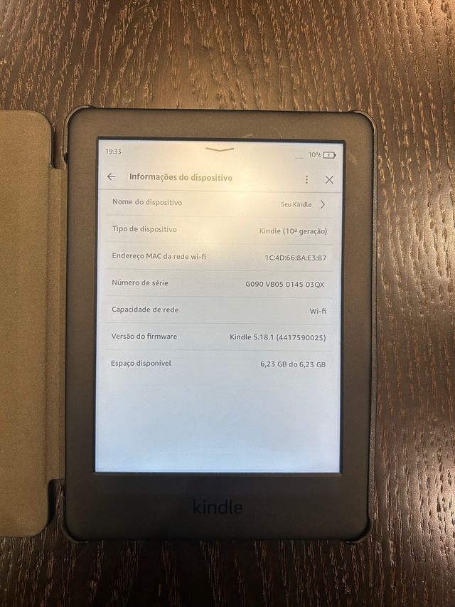 Kindle 10ª Geração com Capa Azul