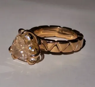 Anillo Moissanita y Plata