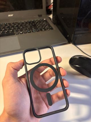 x2 Custodie iPhone 13 Mini Grigio e Nero MagSafe