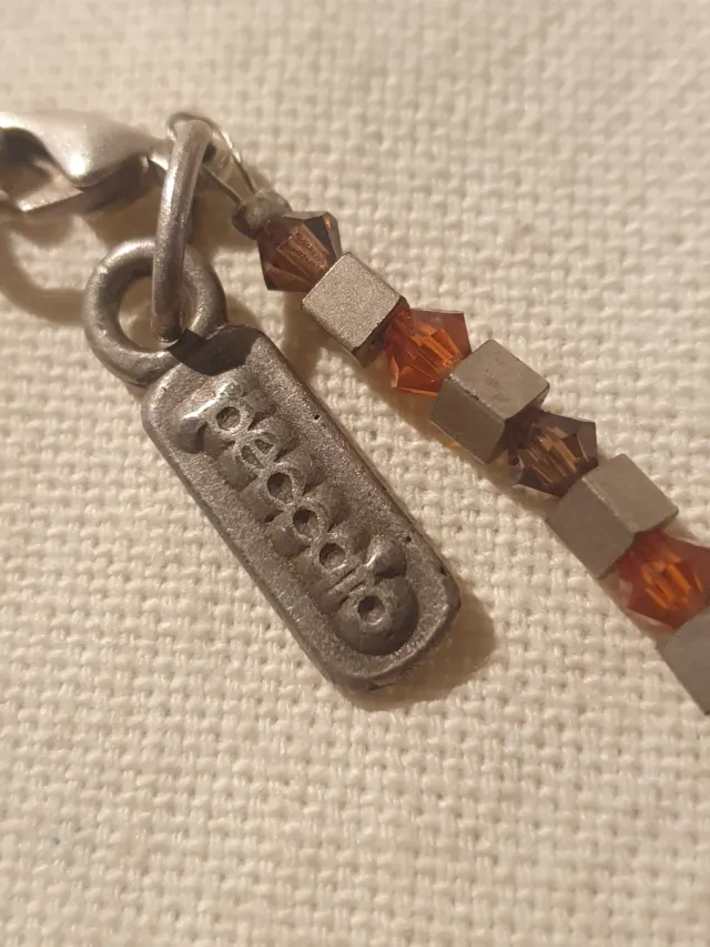 Collar Peccato plata y naranja