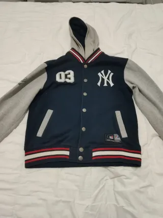 Sudadera Majestic Athletic Yankees Azul/Gris