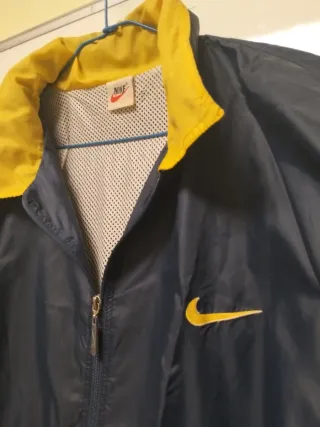 Cortavientos Vintage Nike Azul y Amarillo