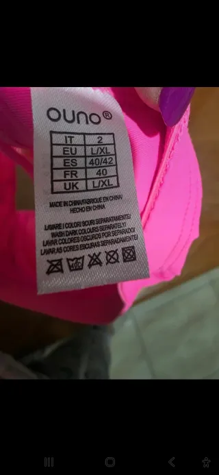 Sujetador deportivo rosa talla L