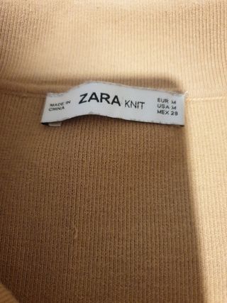 Buzo Zara Punto Mujer Talla M Beige mas bonito ser
