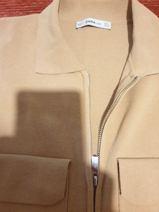 Buzo Zara Punto Mujer Talla M Beige mas bonito ser