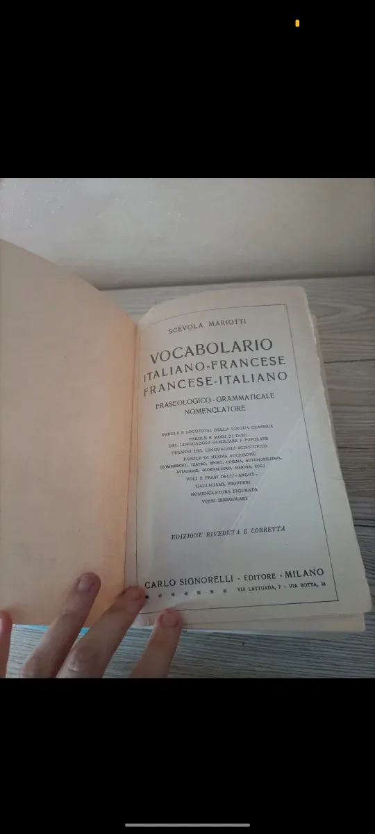 Vocabolario Italiano Francese- Francese Italiano
