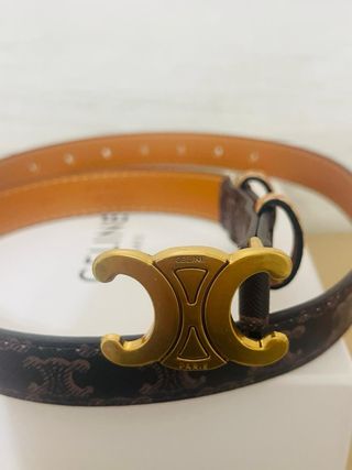 Cintura Celine Donna 90cm Marrone Oro