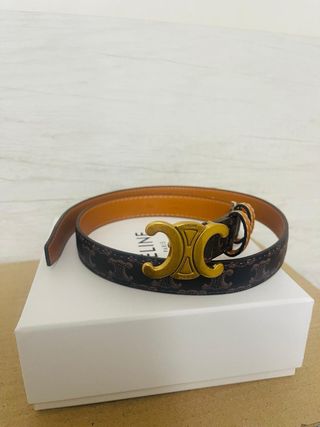 Cintura Celine Donna 90cm Marrone Oro