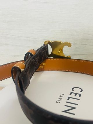 Cintura Celine Donna 90cm Marrone Oro