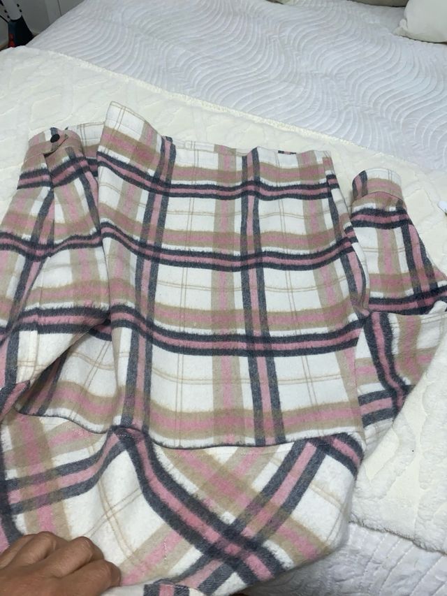 Sobrecamisa Zara cuadros paño xs pero da talla