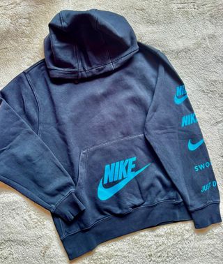 Felpa Nike blu con stampe