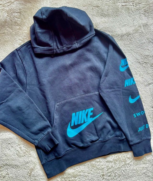 Felpa Nike blu con stampe